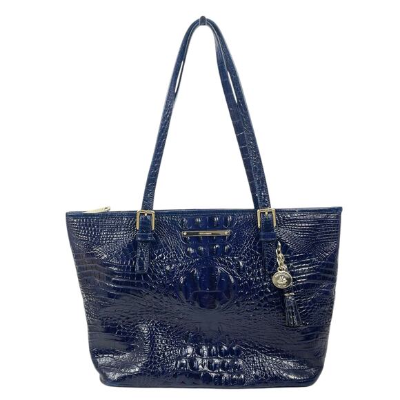 Brahmin Medium Asher Melbourne Tote Bag Shoulder Bag Dark Blue *READ - Picture 1 of 10